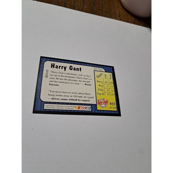 Vintage 1991 Maxx Harry Gant #33 Race Car Nascar Trading Card - Picture 3 of 3